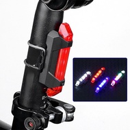 PCMS ไฟจักรยานแบบพกพาไฟท้ายด้านหลังกันน้ำ LED USB ชาร์จไฟได้ขี่จักรยานเสือภูเขาไฟท้ายไฟเตือนความปลอดภัย