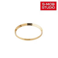 S-MOD SKX007 Steel Chapter Ring Polished Gold With Marker Seiko Mod