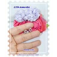 Original Meilyn Brand 18K Gold Plated LYN-A662-BA Silver Butterfly Earrings