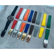 For 20mm GMT Daytona Submariner rolex strap Oyster Rubber Watch strap watchband High Quality Silicone