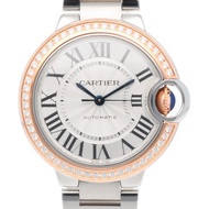 卡地亞藍氣球腕錶，精鋼錶殼，3753自動上鍊機芯，已翻新，女士腕錶，鑲鑽錶圈