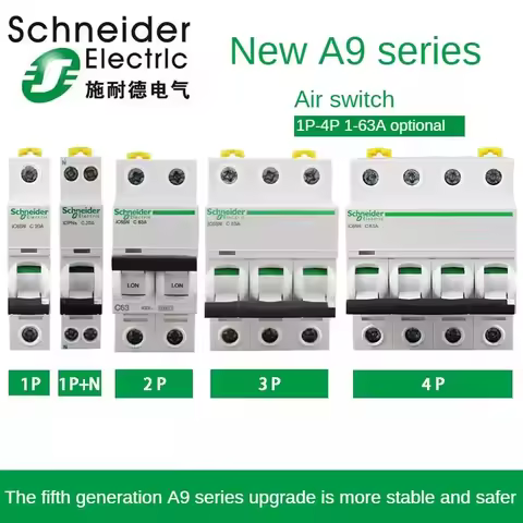 Schneider Air Switch Miniature Circuit Breaker iC65N 1/2/3/4P Household 1/2/3/4/6/10/16/20/25/32/40/