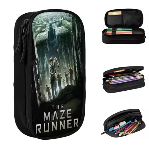 The Maze Runner Movie Film Pencil Case Double Layer Large-capacity Office Accessories Pencilcase Ama