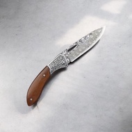 Ottoman Empire 鄂圖曼亞特坎戰刀款大馬士革鋼精雕方扣刀頸