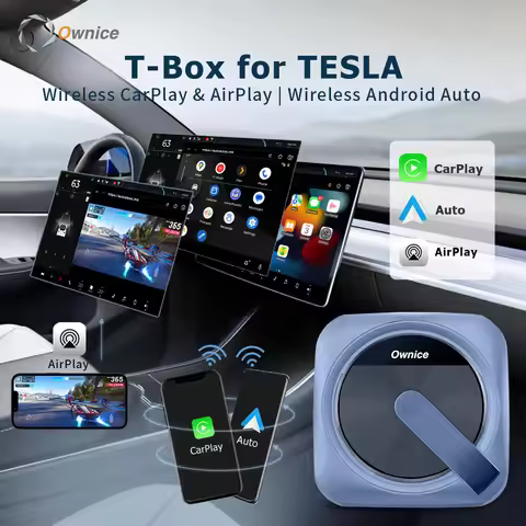 Ownice T-Box T3 for Tesla Model 3 Model Y S X Accessories 2023 2024 use Wireless Android Auto CarPla