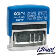 COLOP S120/WD S120WD Mini Info-Dater Self Ink Mini-Dater Pre Ink date stamp (Text-Blue Date-Red) Sel