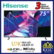 (Free Shipping) Hisense 75" 4K Mini-LED Smart TV 75U7K U7K Series