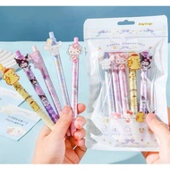 [SG READY STOCK!] 5 in a Pack Sanrio Pen 0.5MM Gel Pen Black
