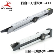 Flying Deer Knife Saw Ruler Four-in-One Multi-Purpose Utility Knife Saw Blade Spirit Level Blade Rul
