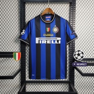 SY5 09/10 Inter Milan home UCL Final edition high quality football jersey Tshirt Child Adult Plus Si