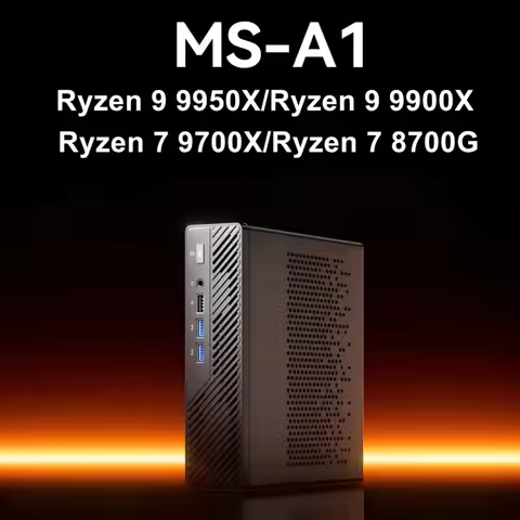 MINISFORUM MS-A1 Gaming Mini PC Oculink Ryzen 9 9950X 7 9700X 4 * NVMe 2 * 2.5G LAN 2 * DDR5 Windows