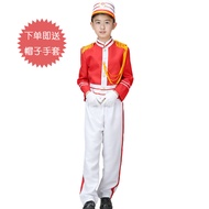 Elementary School Students Drum Team Clothing Honor Guard Dress Drum Clothes Kindergarten Flag Raise