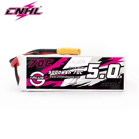CNHL Lipo Battery 3S 4S 6S 11.1V 14.8V 22.2V 5000mAh 70C With XT90 Plug for RC Car Boat Airplane Hel