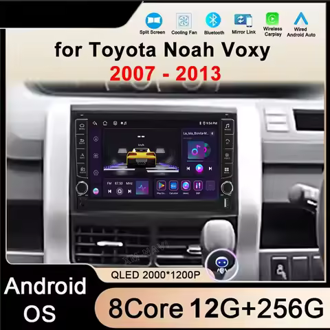 Car Radio Android 15 For Toyota Noah Esquire Voxy 70 2007 2008 2009-2013 GPS Multimedia Player Stere