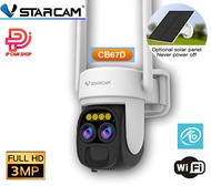 Vstarcam CB67D กล้องวงจรปิด Solar Cell (WIFI) มีแบตในตัว แบบใช้ไวไฟบ้าน แถมแผงครบชุด