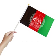 Spot Delivery #78 Afghanistan 🇦🇫【5PCS】Hand-Waving Flag 14*21*30cm World Flags Fans Props National Da
