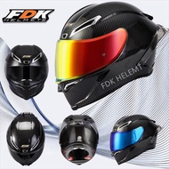 FDK Helm Full Face Glossy Black Pista Model Motor Helm Tersedia Untuk