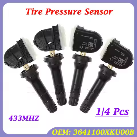 1/4 Pcs 433MHZ TPMS Tire Pressure Sensor For 3641100XKU00B Great Wall Tengyi Wingle 5 7 Haval H2 H5 