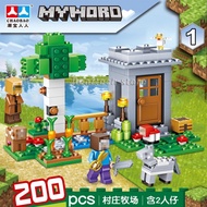 Mainan Balok Bangunan Minecraft My World Village Pasture Untuk Anak