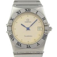 二手OMEGA星座系列男士手錶,日期顯示,1510.30,不鏽鋼,石英機芯,模擬顯示,米色錶盤