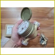 ∈ ۩ ☫ Great Volume Water Meter Authentic / GV Brass Metal Water Submeter with Coupling 1/2" 15mm Su