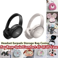 【Fast Shipment】 For Bose QuietComfort QC45 Headphone Case Penguin Land Creative Patterns for Bose QuietComfort 45 Headset Earpads Storage Bag Casing Box