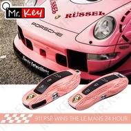 [Mr.Key]Pink Pig Edition Porsche Key Case for Cayenne 911 718 Cayman Macan Boxster Carrera Taycan