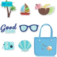 MW 7Pcs Beach Bag Accessories Charms, Summer Beach Themed Handbag Charms for Bogg Bag Accessories, W