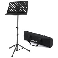 ammoon Portable Floor Type Sheet Music Stand with Carry Bag Black