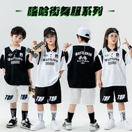 Boys & Girls Hip-Hop Performance Outfit - Trendy Kids' Loose T-shirt