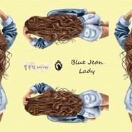 Blue Jeans Lady - PET(藍色獅子)(suyeon)人物貼紙女孩貼紙