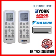 [READY STOCK] AIR COND AIR CONDITIONER REMOTE CONTROL REPLACEMENT FOR YORK DAIKIN &amp; ACSON