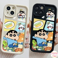 Casing Anti-fall Angel Eye Design Phone Case Motif Cute Shinchan Party Time for VIVO V50 V40 V30 V29
