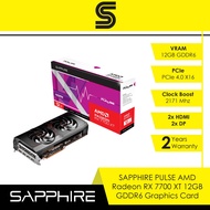 SAPPHIRE PULSE AMD Radeon RX 7700 XT 12GB GDDR6 Graphics Card