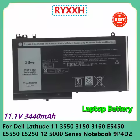 RYXXH Laptop Battery 11.1V 3440mAh for Dell Latitude 11 3550 3150 3160 E5450 E5550 E5250 12 5000 Ser
