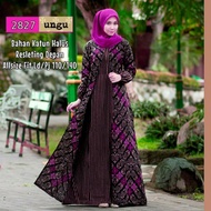 gamis batik kombinasi polos/ gamis jumbo