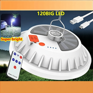 ready  stock 400W 200W Rechargeable LED Bulb Lamp Remote Control Solar Charge 120/60 lamp beads Port