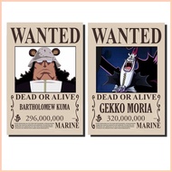℗ ¤ ◶ NEW BOUNTY - One Piece Shichibukai / Warlords Wanted Poster
