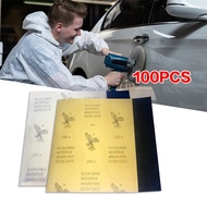 100Pcs Waterproof Sandpaper Waterproof Silicone Carbide Abrasive Paper Grit: R 120 180 Sanding Paper