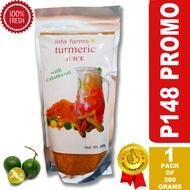 Iida Farms Turmeric with Pure Calamansi 1 Pack 200g | Turmeric Plus | Powdered Tea | Hot and Cold Drink | Emperor's Tea | Yamang Bukid | Best For Diabetics | Premium Tea Drink | Gold Leaf | Can Aid in Weight Loss | Health Drink | Best Seller | Superfood |