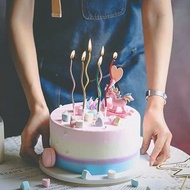 曲線生日蛋糕蠟燭/生日派對蛋糕蠟燭/金屬珠光系列蠟燭