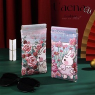 UAENAU Glasses Box, Rabbit PU Leather Glasses Bag, Unisex Storege  Cartoon Printed Eyewear Protector