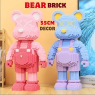 [Big Size] Bearbrick Bear Model, Large Lego 55cm, Bearbrick Bear Assembly Toy, Lego Decor