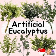 [SG SELLER] Artificial Eucalyptus Green Plant Leaf Leaves Home Decoration Flower Vase Wedding Decora