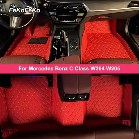 Custom Car Floor Mats For Mercedes Benz C Class W204 W205 S204 S205 C204 C205 C200 C300 C250 Auto Ca