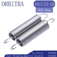 SUS304 Opening, Closed Tension Spring d = 0.5mm, OD5/6mm, L = 15~120mm