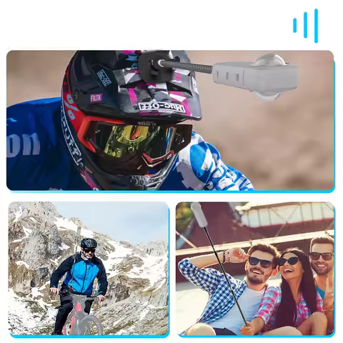 1x Monopod Carbon Fiber Invisible Extension Rod 12cm 22cm 32cm Selfie Stick for Insta360 X3 X4 X5 Go