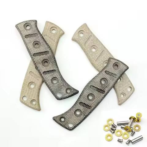 Custom Micarta Knife Handle Scales With Screws Kit For Benchmade Fixed Adamas 375 Knives Grip DIY Ma