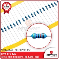 RESISTOR 47K OHM 0.25WATT RESISTOR KAKI TEBAL 47K 1/4W 0.25W