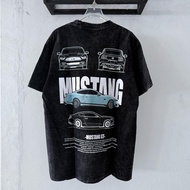 (SG Seller) Acid vintage wash tie dye ford mustang tshirt